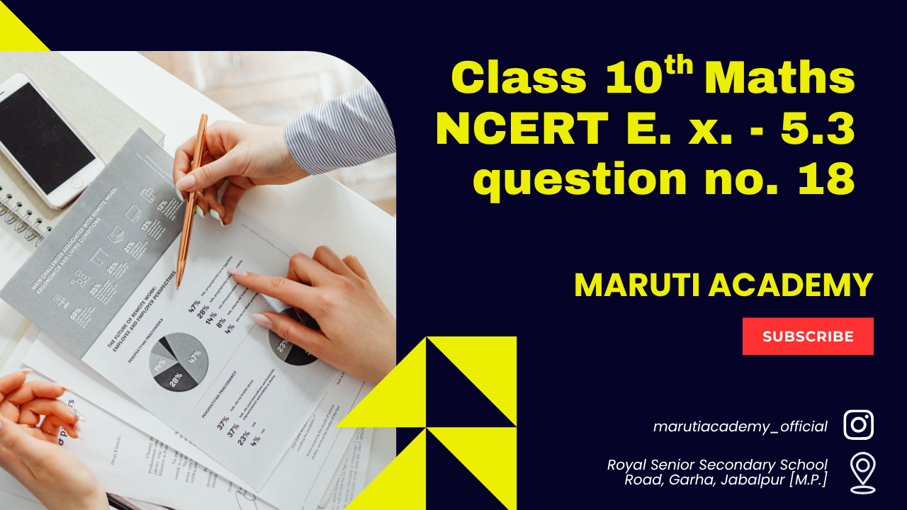 Maruti Academy Maths Class Poster